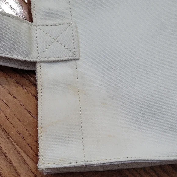 Vintage Michael Kors Cream and Orange Tote Bag - Picture 9 of 11